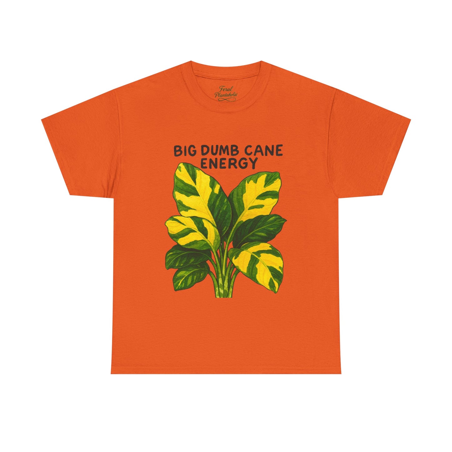 Big Dumb Cane Energy T‑Shirt — Variegated Dieffenbachia Plant Tee