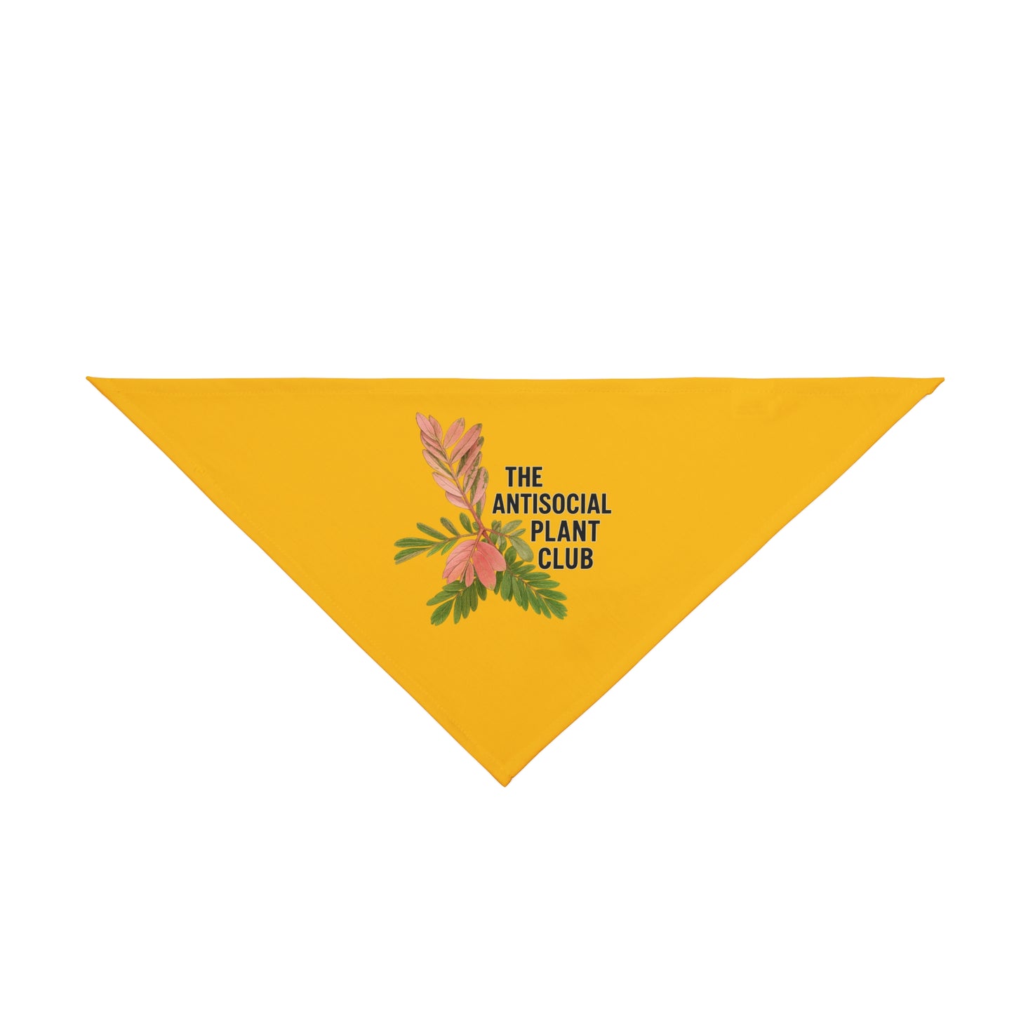 Pet Bandana — "The Antisocial Plant Club" Floral Dog & Cat Bandana, Yellow