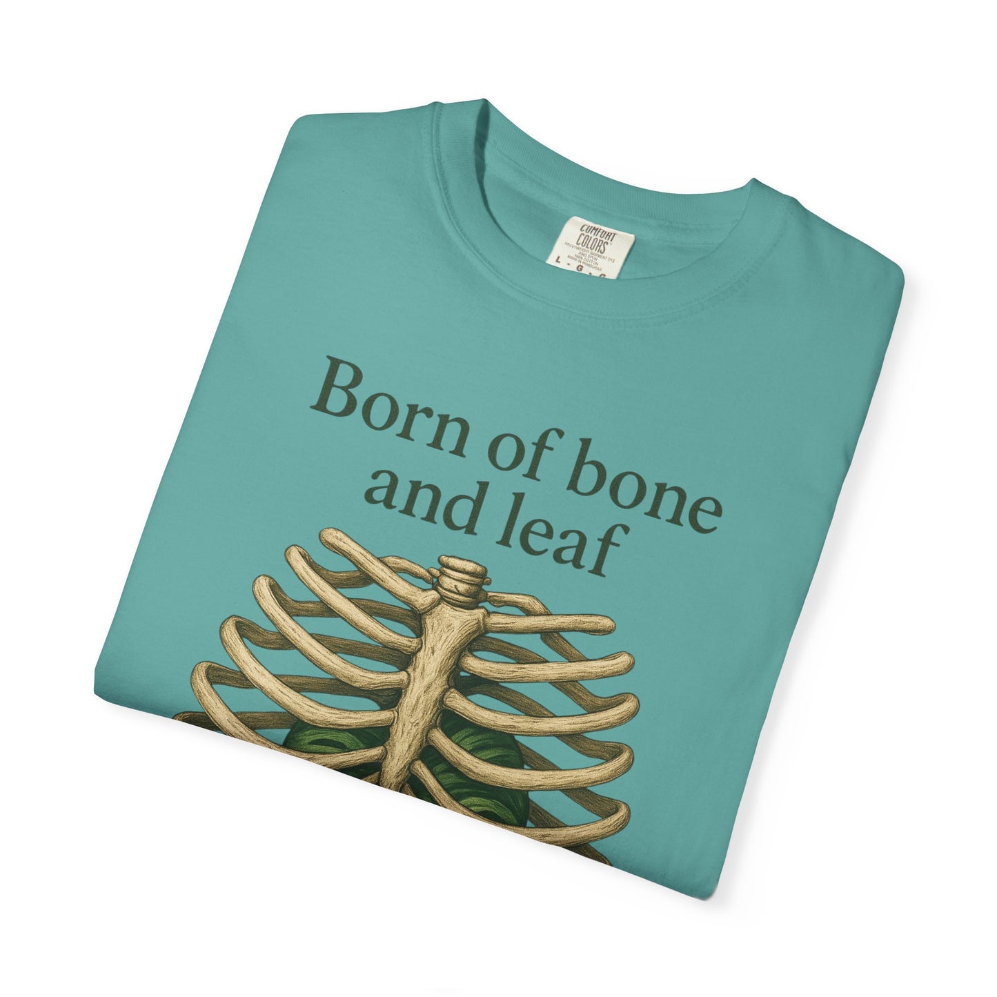 Born of Bone and Leaf T-Shirt — Botanical Ribcage Graphic Tee