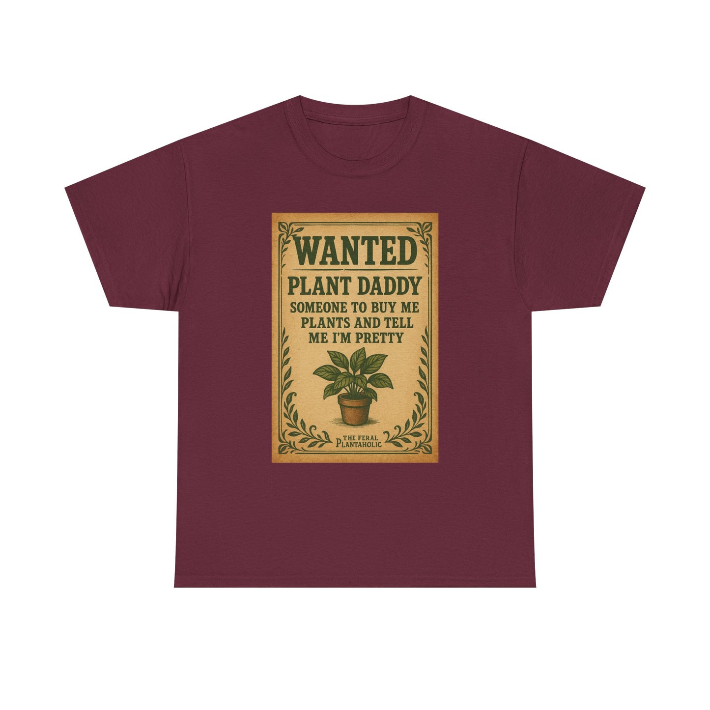 Wanted Plant Daddy Tee, Funny Plant Lover Shirt, Gift for Gardening Dad, Unisex Cotton T-Shirt, Cute Plant Dad Apparel