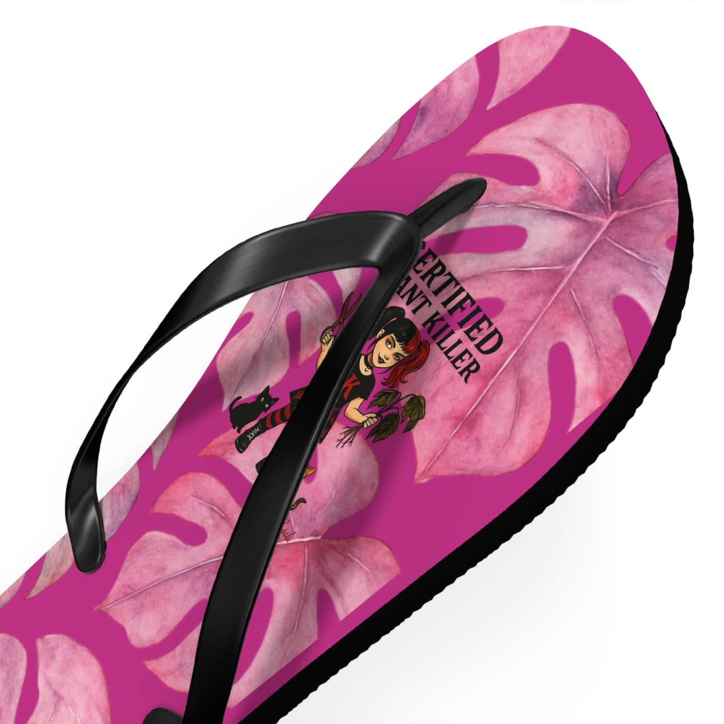 Certified Plant Killer Flip Flops, Fun Summer Sandals for Plant Lovers, Unique Beach Footwear, Gift for Gardeners