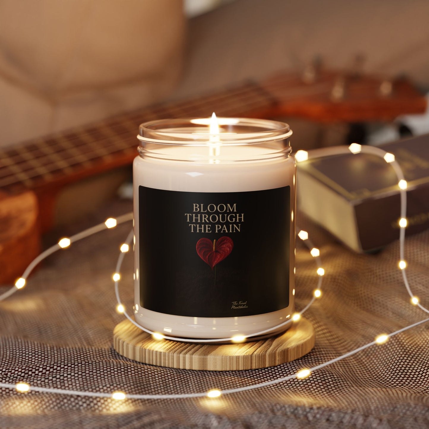 Bloom Through the Pain Scented Soy Candle | 9oz | Relaxing Gift for Healing, Self-Care, Home Décor, Mindfulness, Aromatherapy