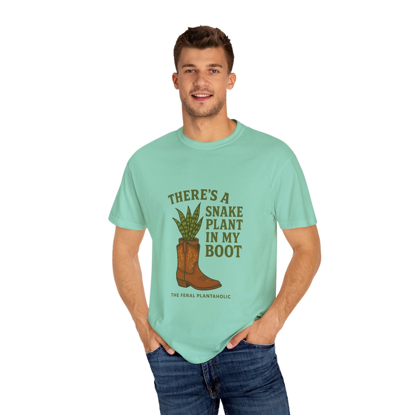 Snake Plant in My Boot T-Shirt | Unisex Garment-Dyed Tee for Plant Lovers, Gardening Gifts, Nature Vibes, Eco-Friendly Clothing, [...]