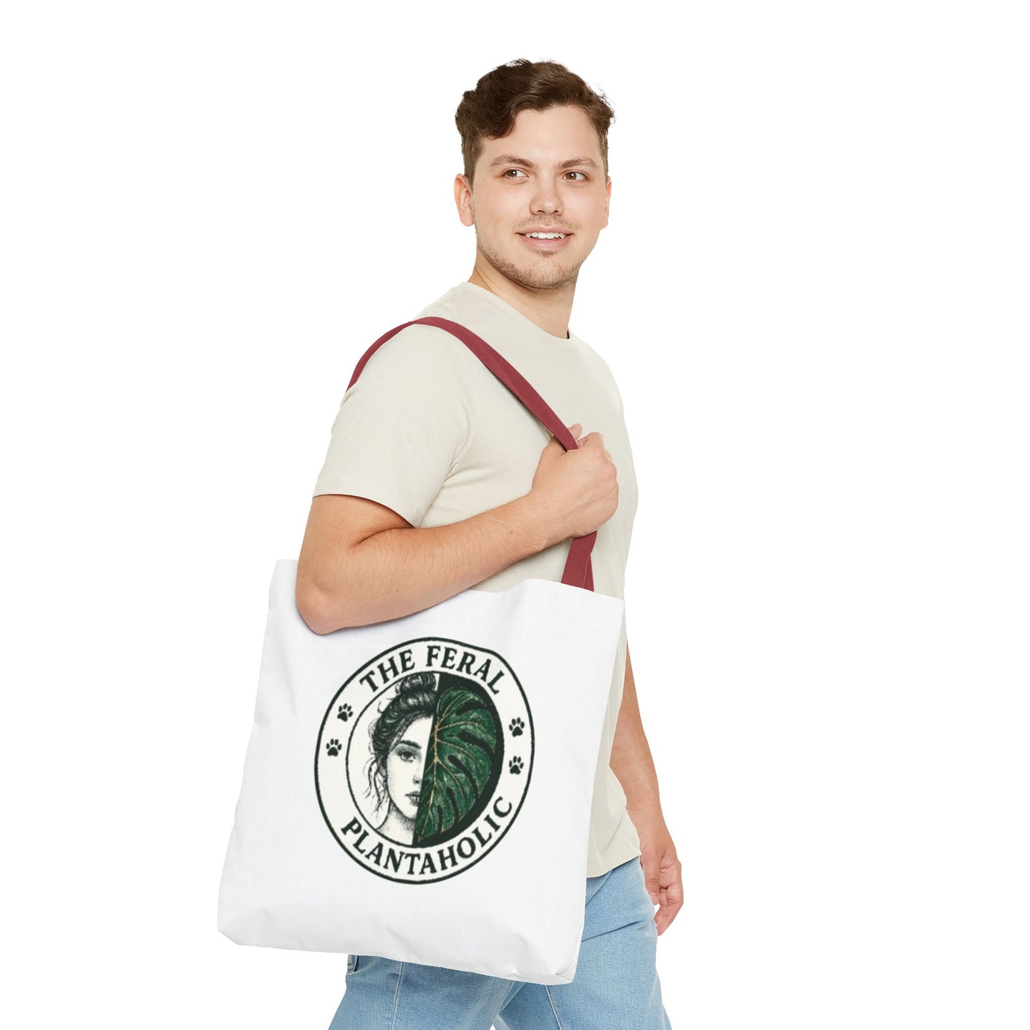 Feral Plantaholic Tote Bag | Eco-Friendly Grocery Bag, Gift for Plant Lovers, Boho Style, Greenery Accessories