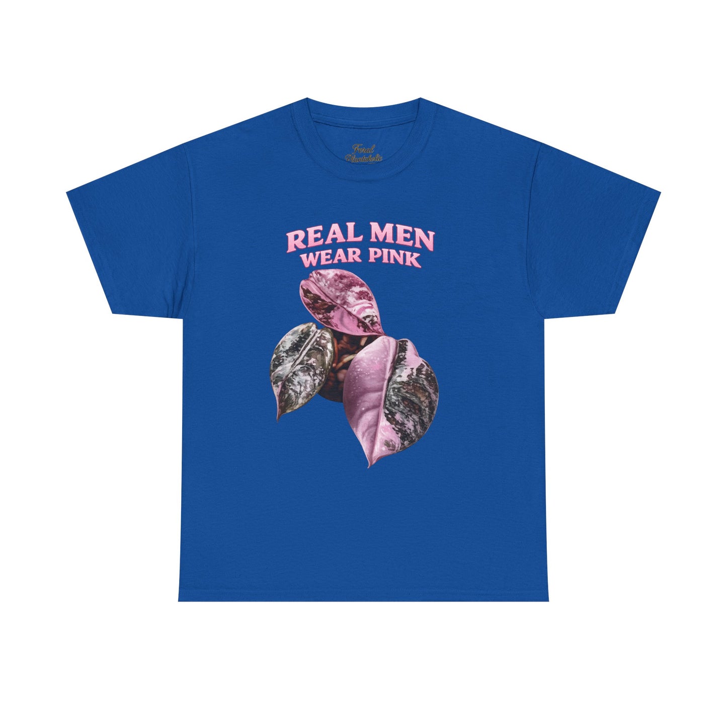 Real Men Wear Pink T-Shirt – Vintage Pink Leaf Graphic Tee
