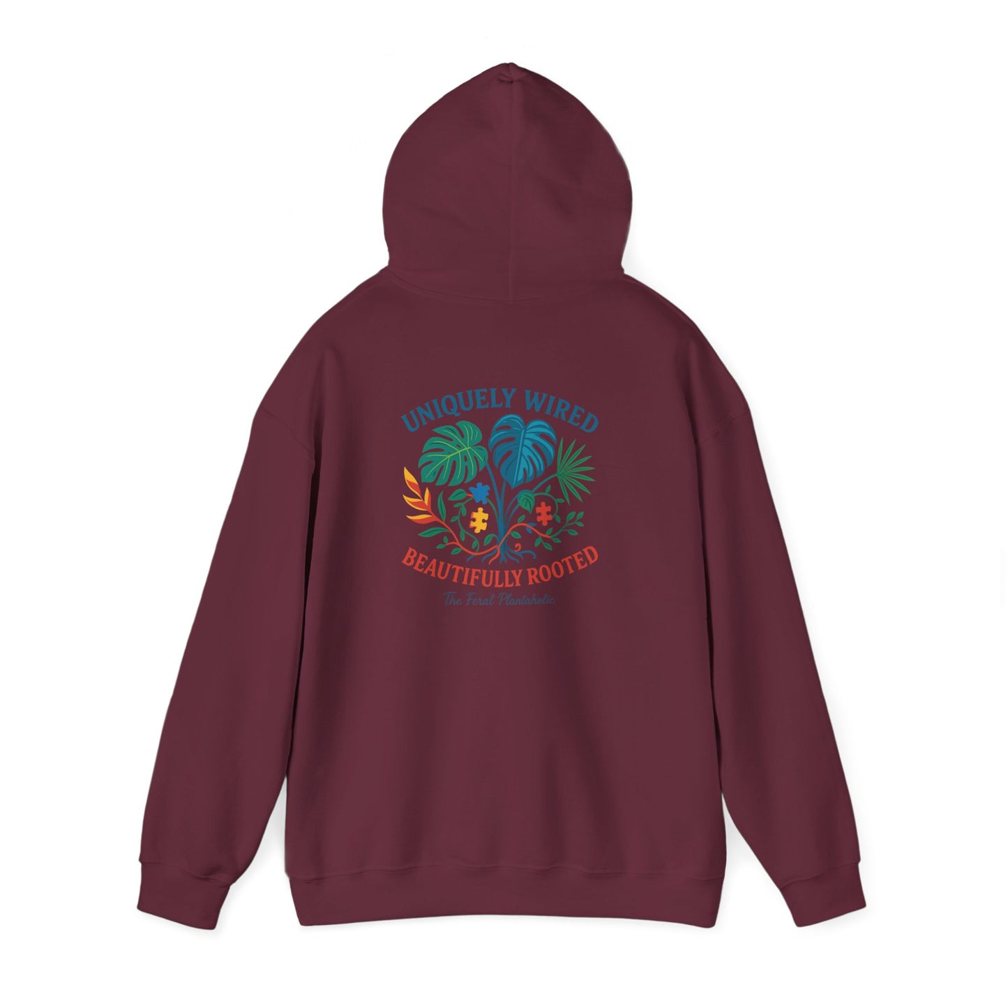 Unique Beautifully Rooted Hoodie, Tropical Sweatshirt, Unisex Hooded Sweatshirt, Casual Apparel, Eco-friendly Fashion