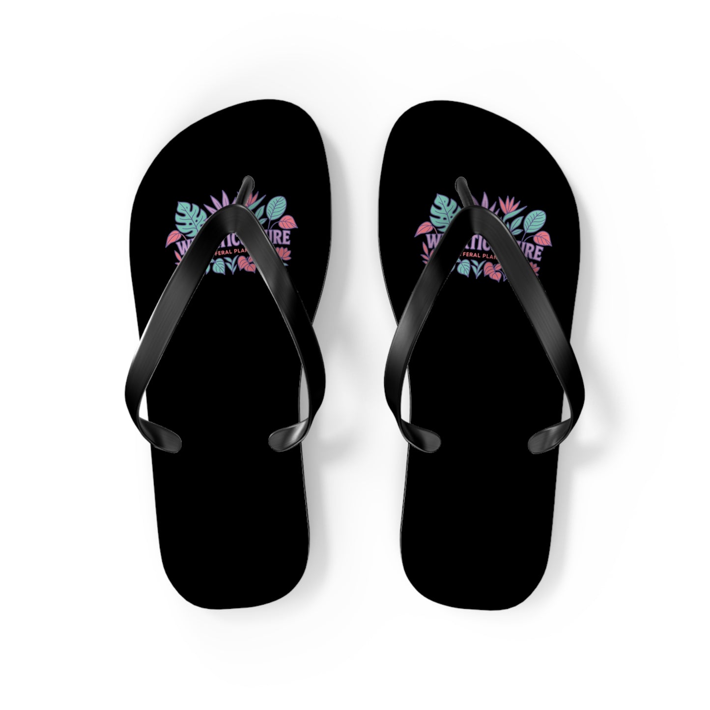 Horticulture Flip Flops, Summer Sandals for Garden Lovers, Beach Wear, Plant Enthusiast Gift, Vacation Footwear, Floral Sandals