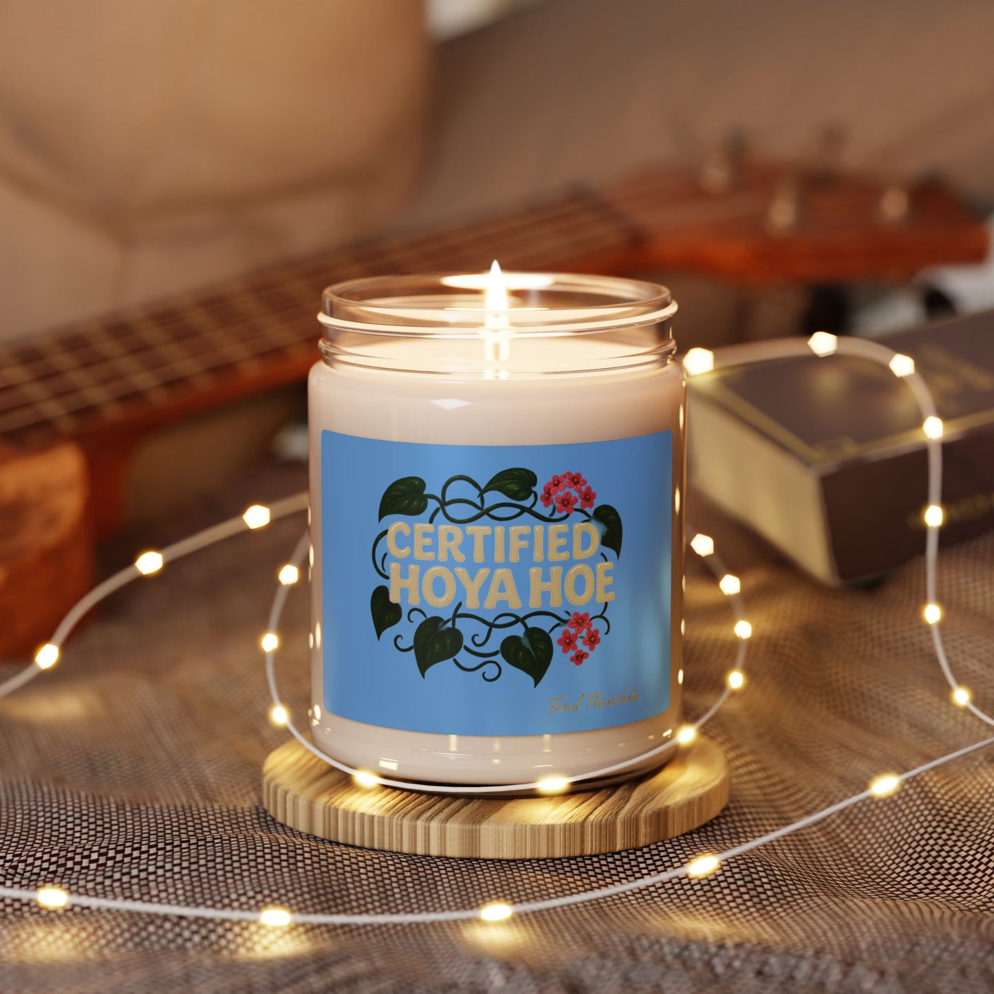 Certified Hoya Hoe Scented Soy Candle, Perfect Gift for Plant Lovers, Home Decor, Relaxation, Self-Care, Birthday, Housewarming