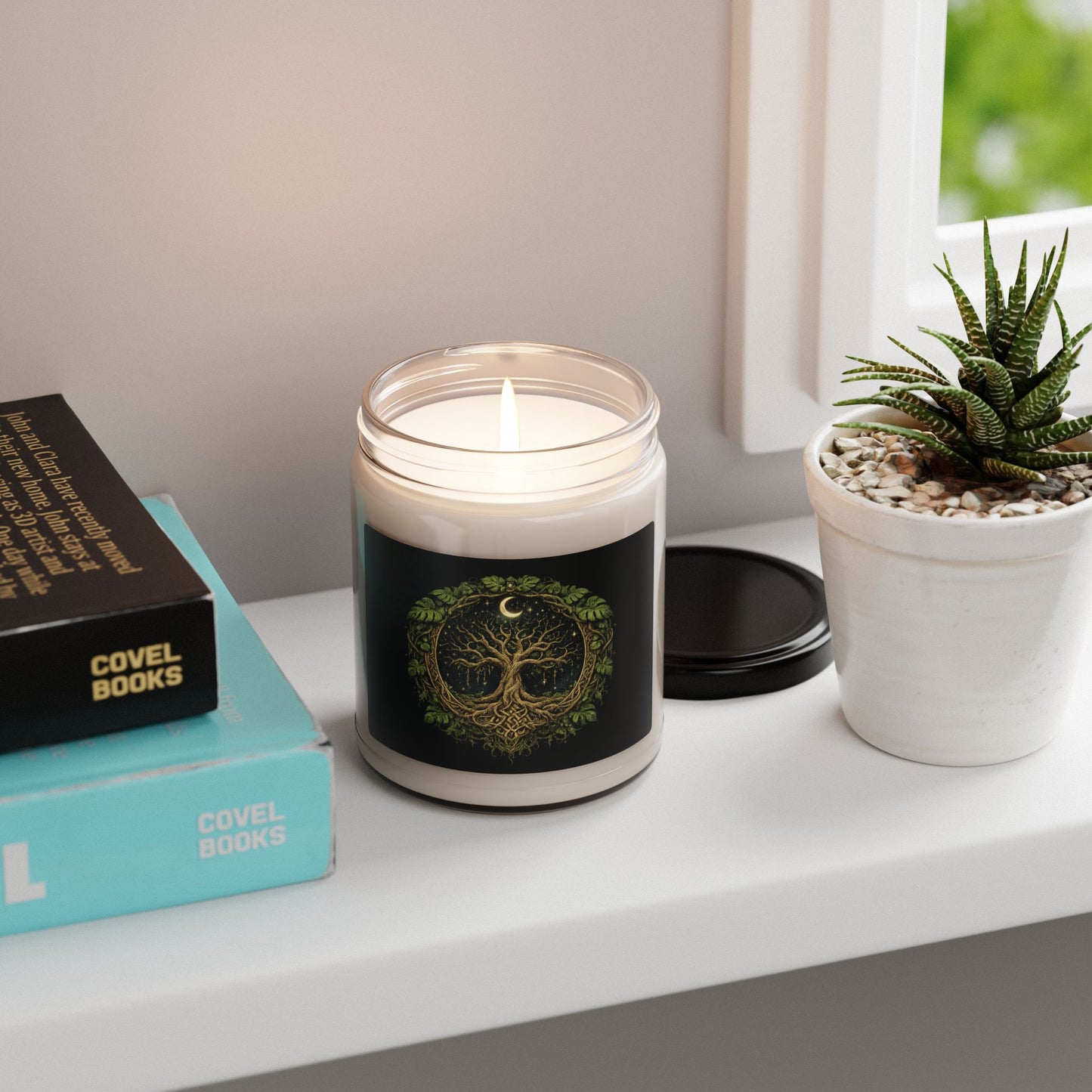 9oz Soy Candle — Moonlit Tree of Life Scented Jar