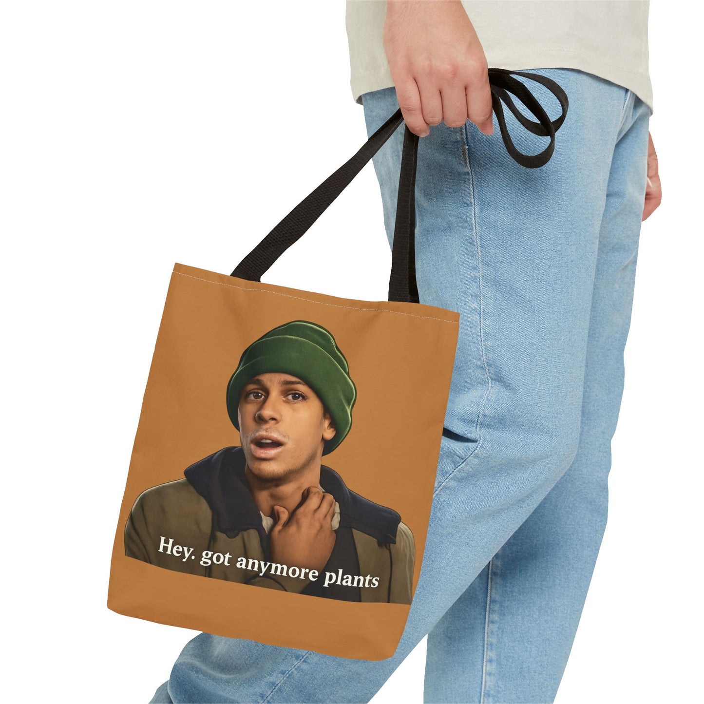 Funny Plant Lover Tote Bag — "Hey, got anymore plants" Graphic Tote