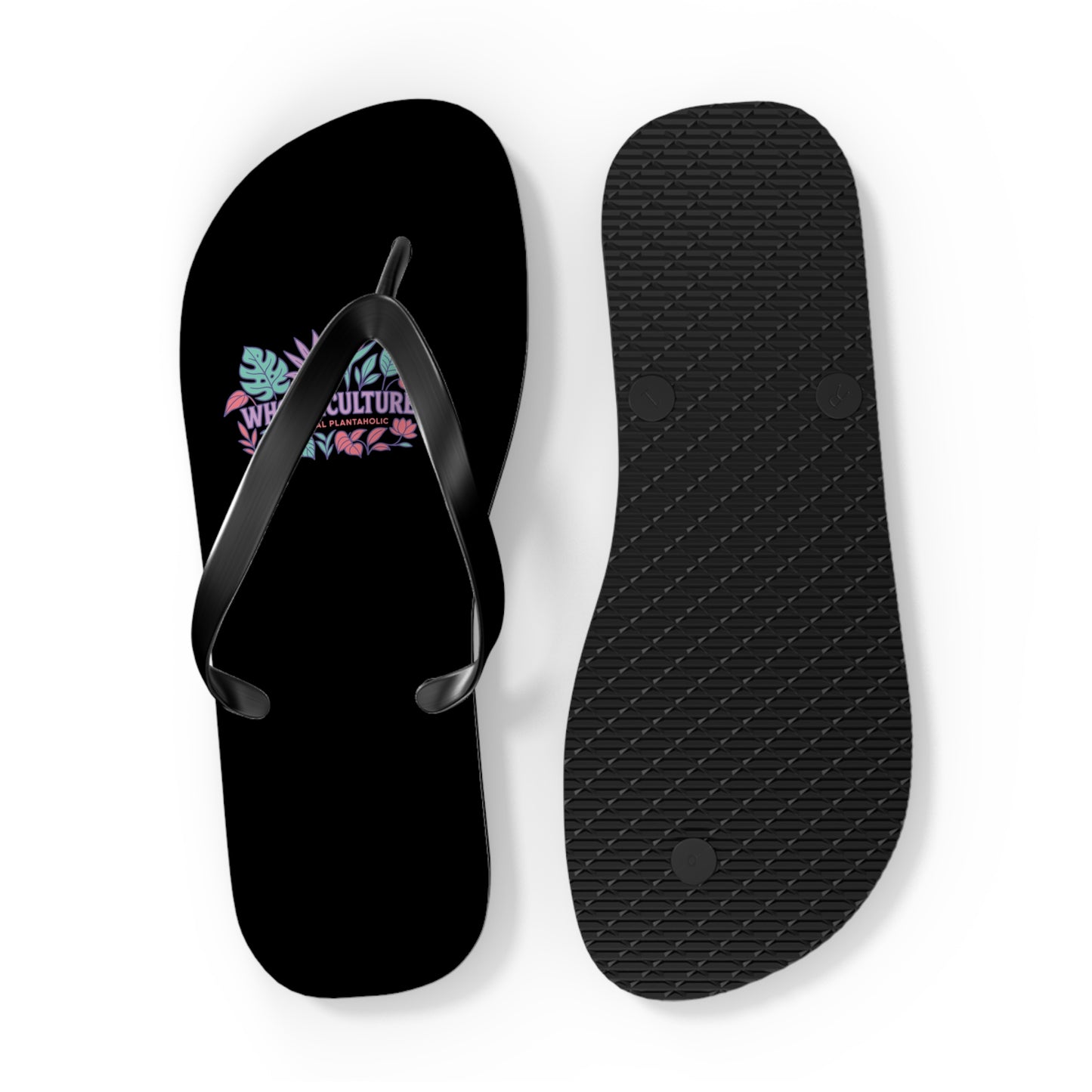 Horticulture Flip Flops, Summer Sandals for Garden Lovers, Beach Wear, Plant Enthusiast Gift, Vacation Footwear, Floral Sandals