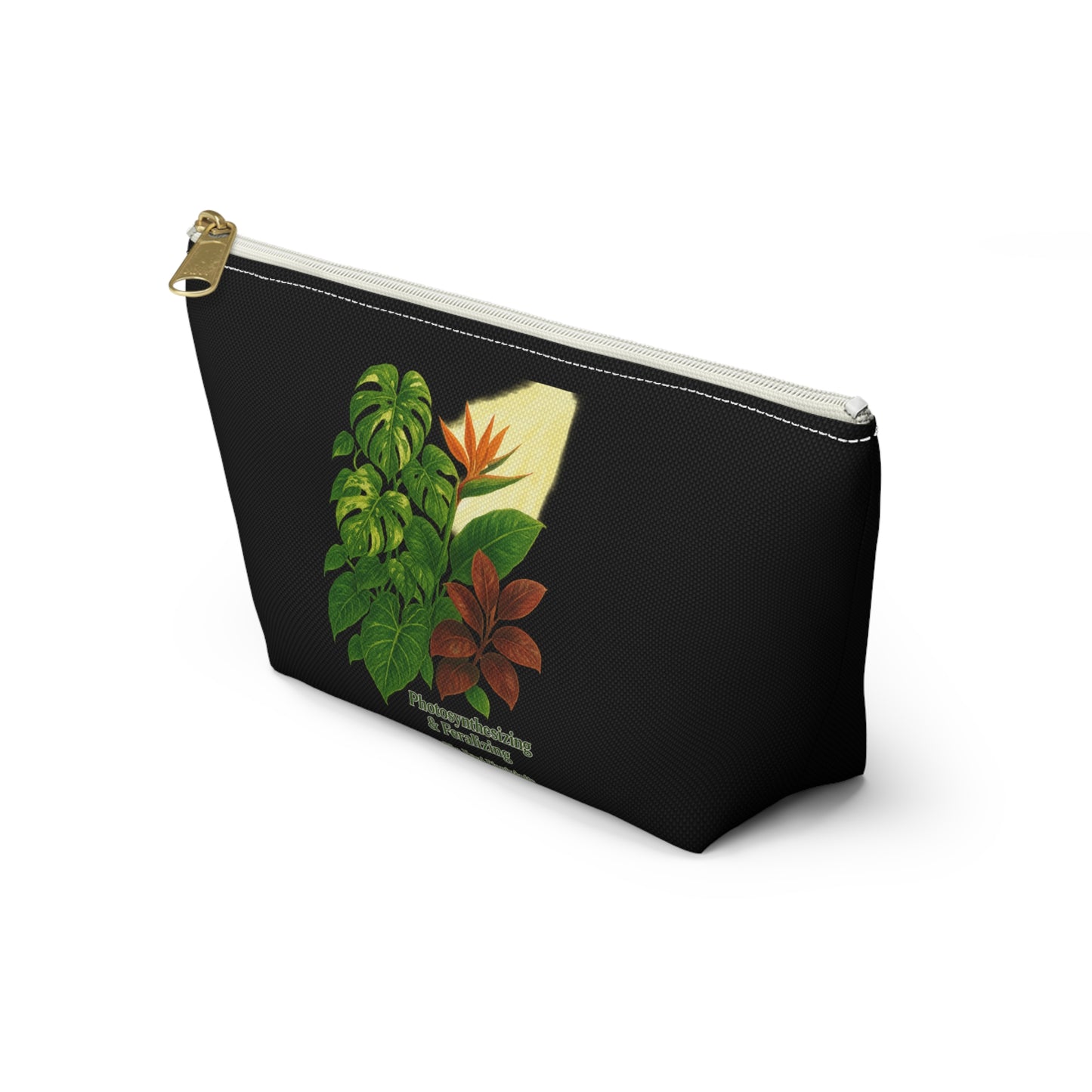 Eco-Friendly Botanical Accessory Pouch, Plant Lover Gift, Makeup Bag, Travel Organizer, Greenery Design