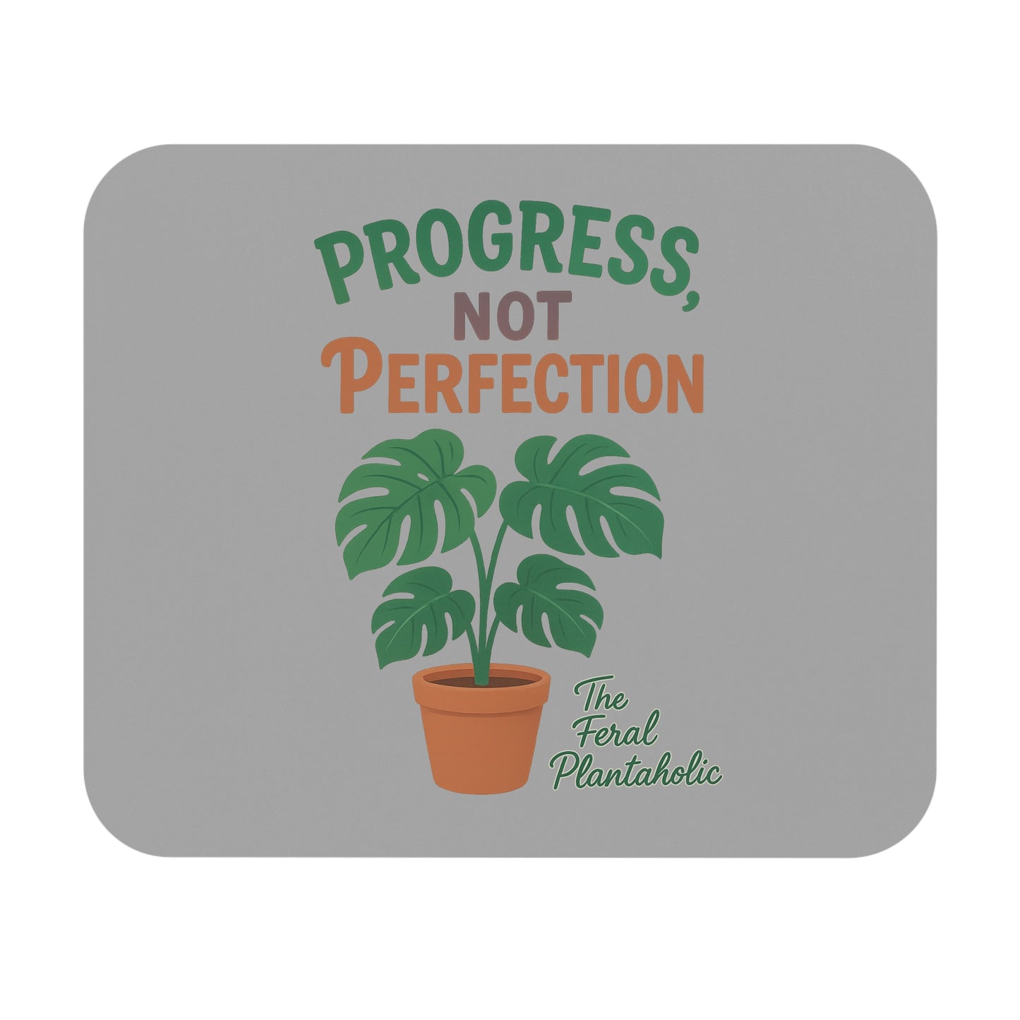 Motivational Mouse Pad with Quote: Progress, Not Perfection, Desk Accessory for Plant Lovers, Home Office Decor, Gift for Botanists, [...]