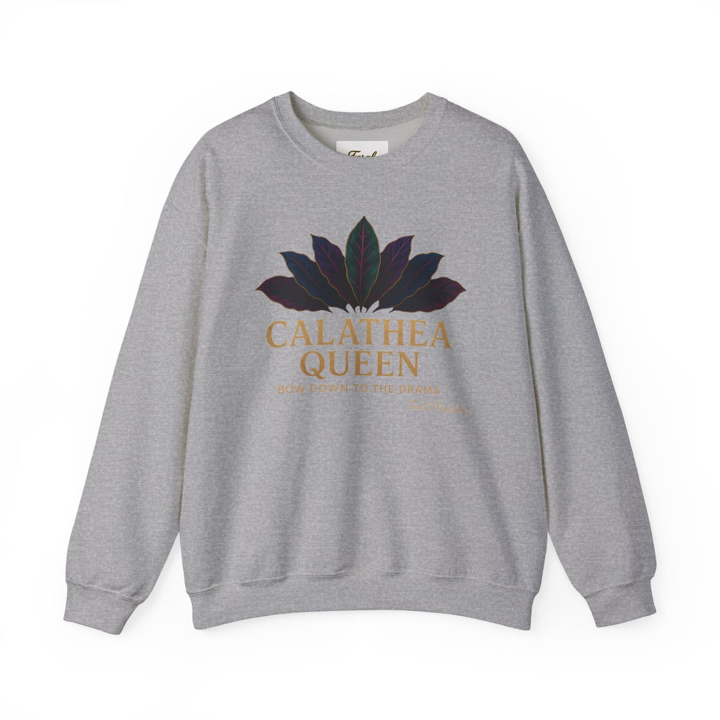 Calathea Queen Sweatshirt - Cozy Crewneck for Plant Lovers, Gift for Gardeners, Lounge Wear, Botanical Fashion, Nature Inspired Apparel