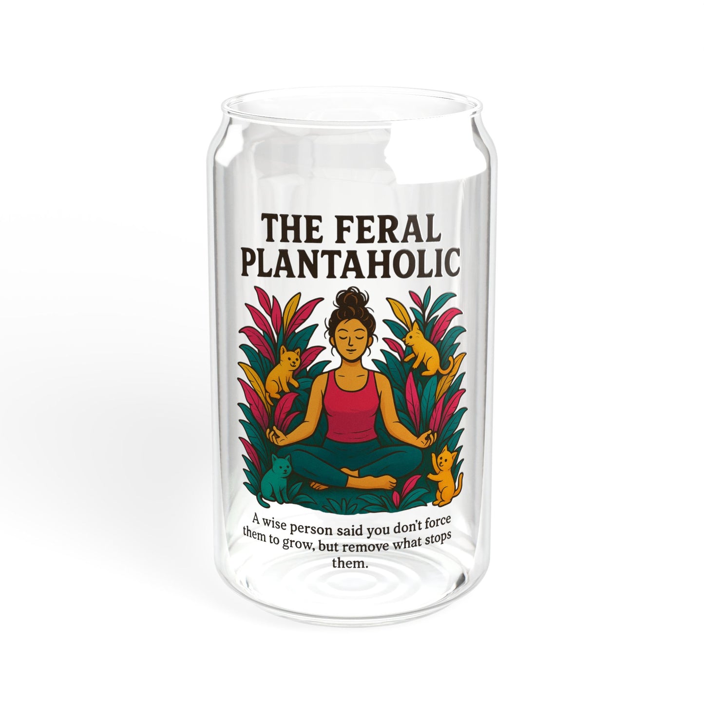 Eco-Friendly Sipper Glass | The Feral Plantaholic | Ideal for Plant Lovers, Gifts, Events, Sustainable Living