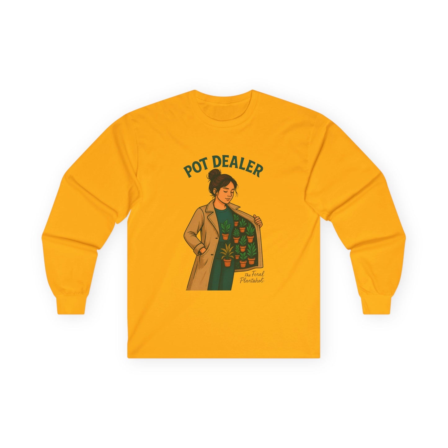 Pot Dealer Long Sleeve Tee, Fun Gift for Cannabis Lovers, Cozy Fall Fashion, Perfect for 420 Celebrations, Plant Lover Gift