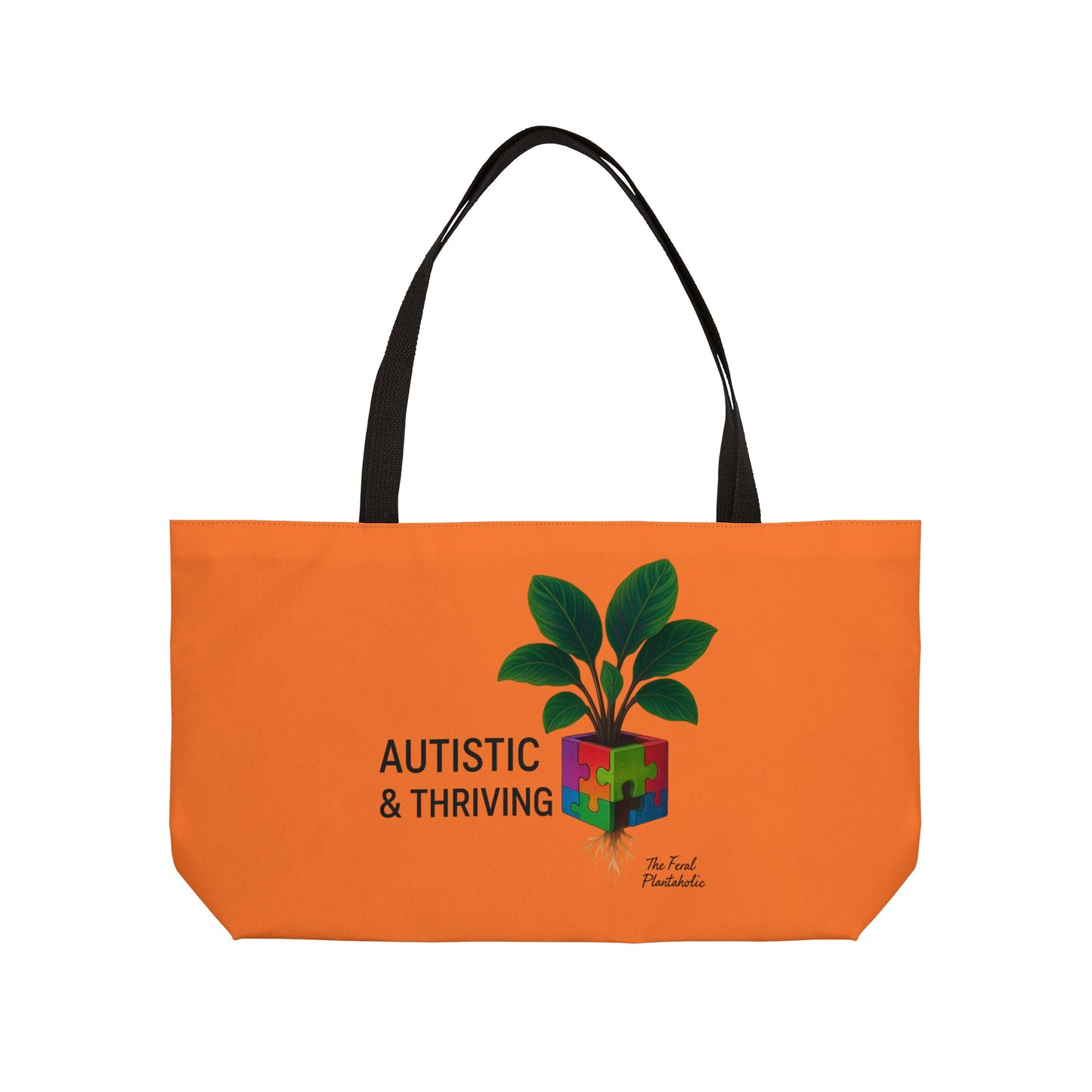 Autistic & Thriving Weekender Tote Bag | Vibrant Carryall for Activism, Gifts, Travel, Awareness, Everyday Use