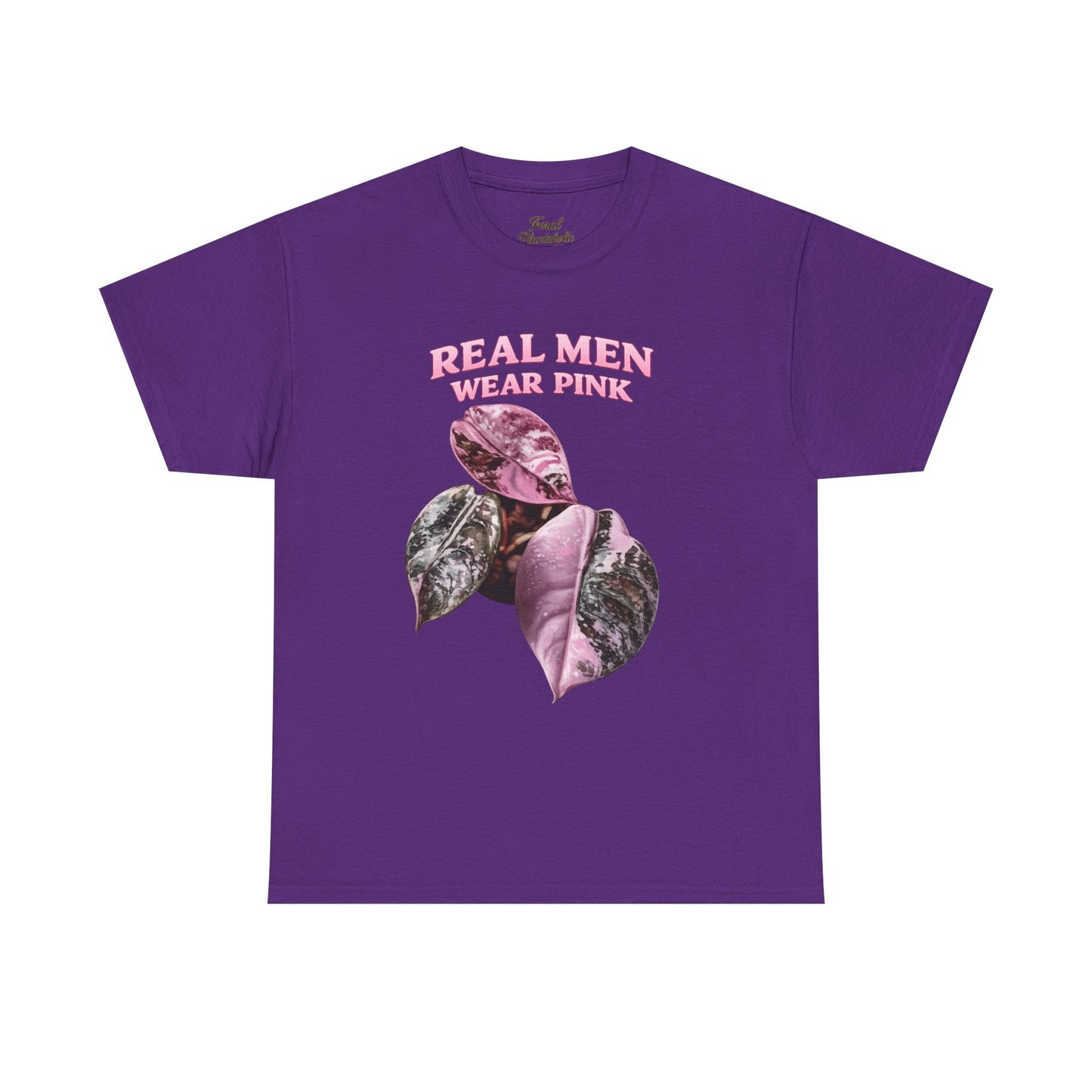 Real Men Wear Pink T-Shirt – Vintage Pink Leaf Graphic Tee