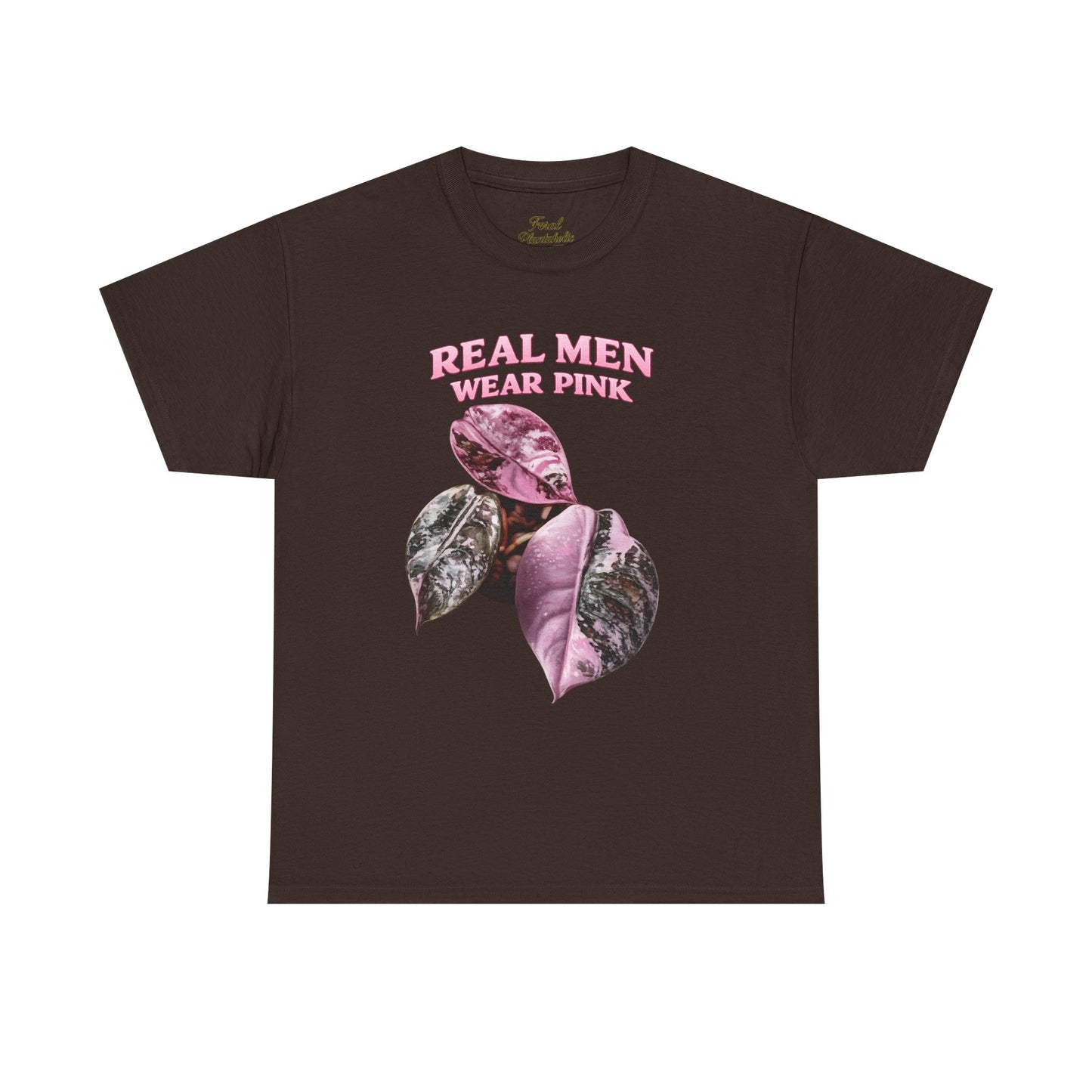 Real Men Wear Pink T-Shirt – Vintage Pink Leaf Graphic Tee
