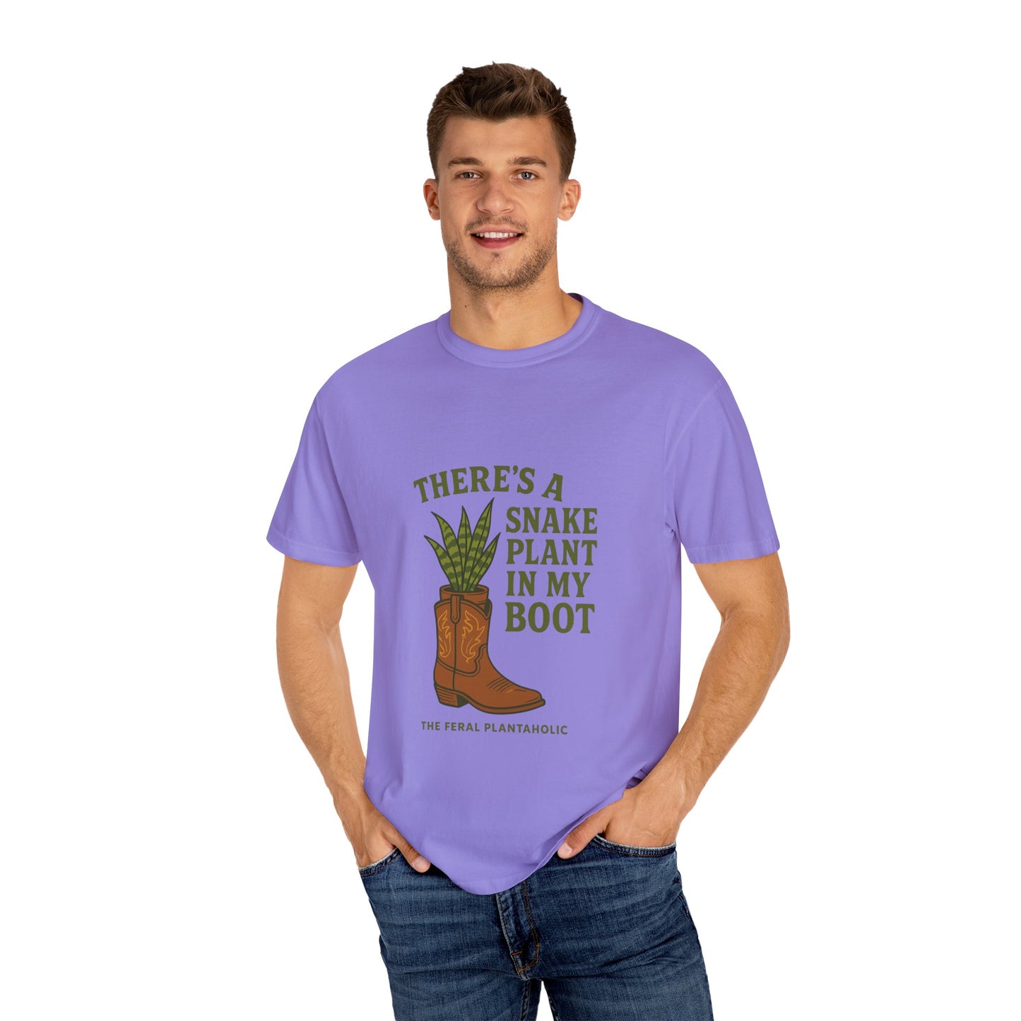 Snake Plant in My Boot T-Shirt | Unisex Garment-Dyed Tee for Plant Lovers, Gardening Gifts, Nature Vibes, Eco-Friendly Clothing, [...]