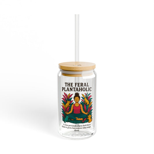Eco-Friendly Sipper Glass | The Feral Plantaholic | Ideal for Plant Lovers, Gifts, Events, Sustainable Living