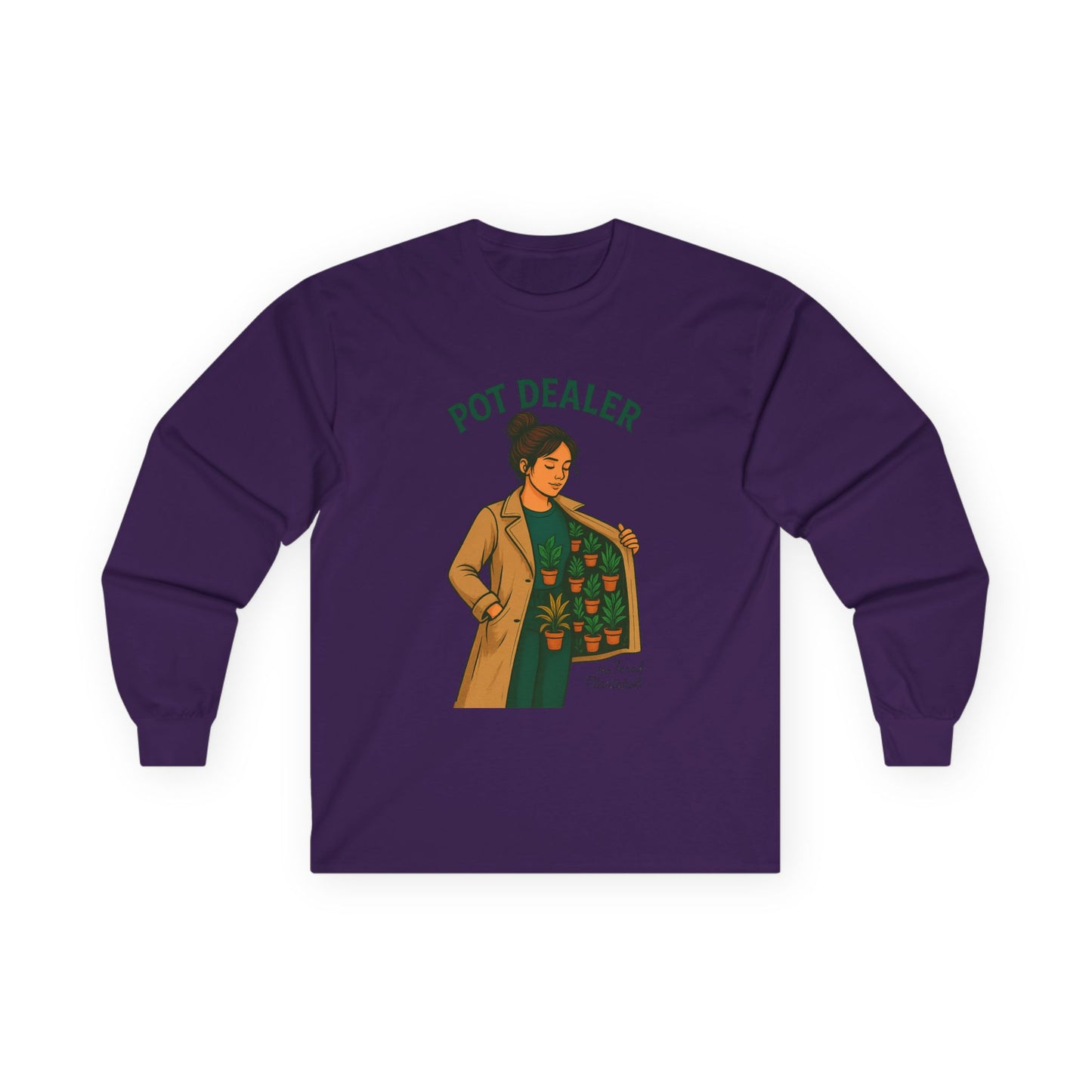 Pot Dealer Long Sleeve Tee, Fun Gift for Cannabis Lovers, Cozy Fall Fashion, Perfect for 420 Celebrations, Plant Lover Gift