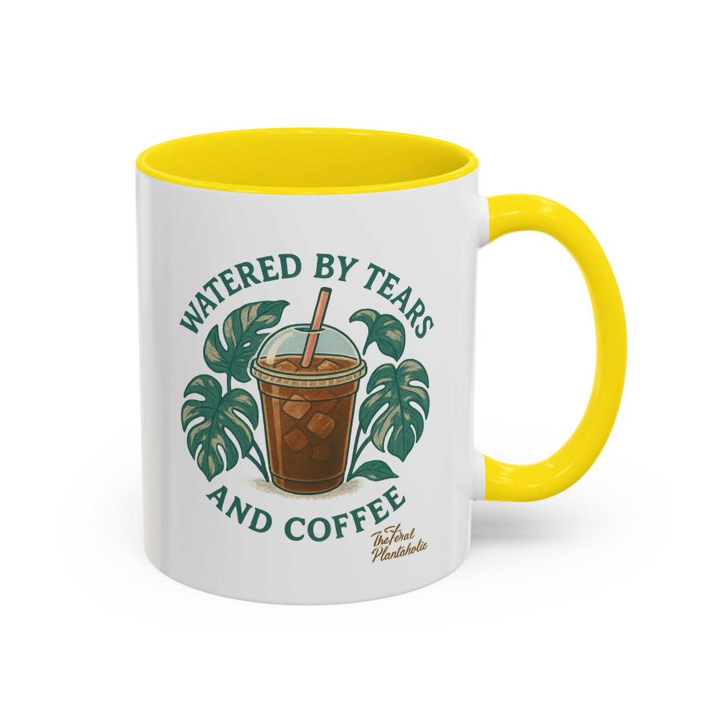 Watered by Tears and Coffee Mug, Funny Coffee Cup, Gift for Coffee Lovers, Inspirational Beverage Mug, Unique Kitchen Decor