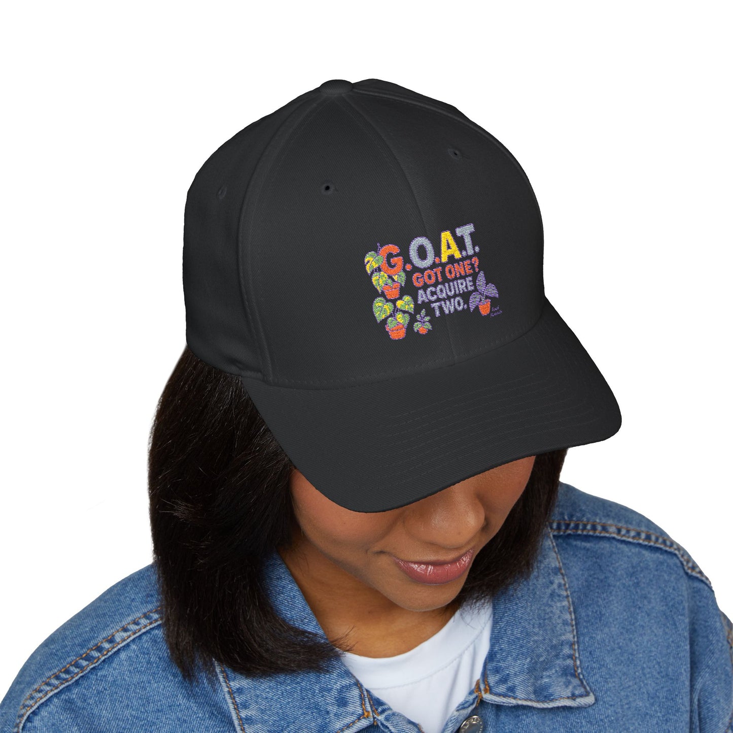 Embroidered Cap with Fun Design, Baseball Hat, G.O.A.T. Hat, Outdoor Gear, Gift for Sports Lovers, Adjustable Hat