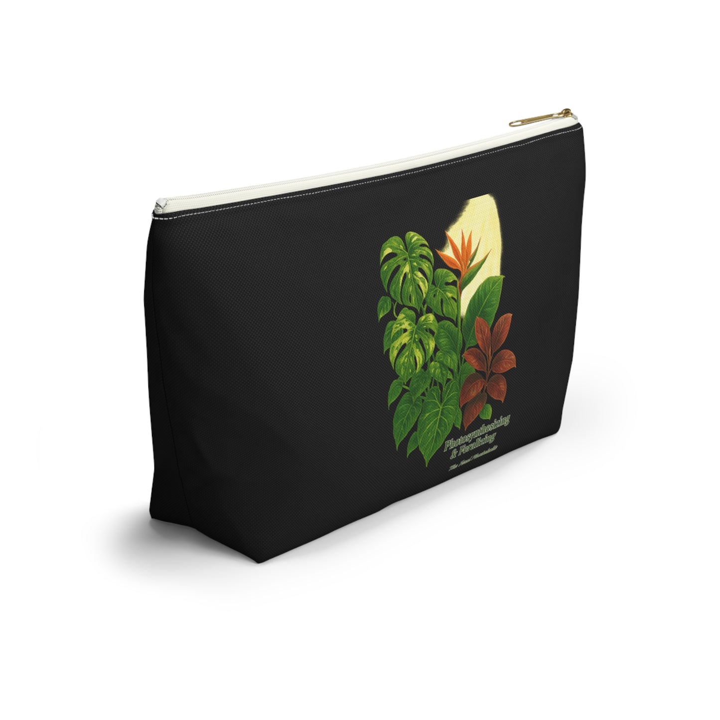 Eco-Friendly Botanical Accessory Pouch, Plant Lover Gift, Makeup Bag, Travel Organizer, Greenery Design