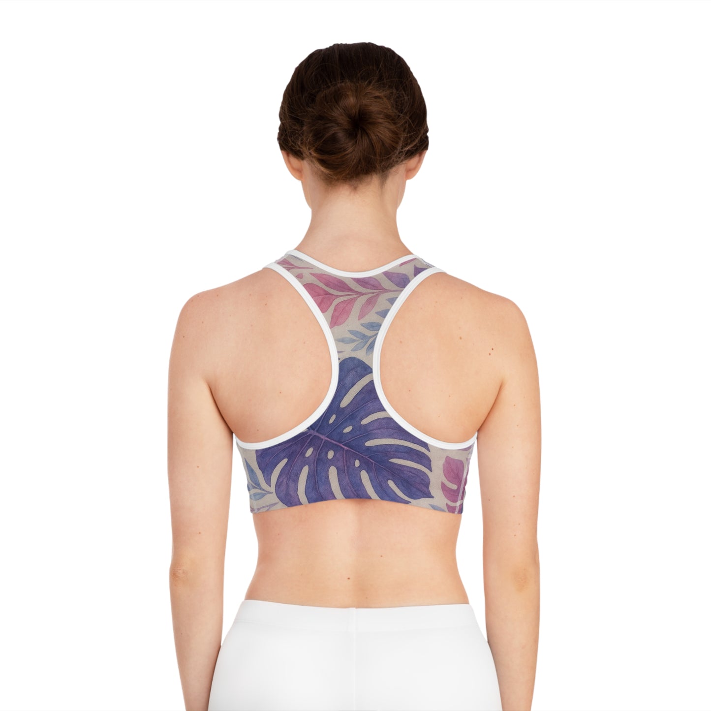 Tropical Leaves Sports Bra