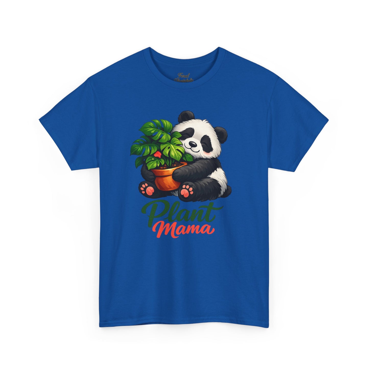 Plant Mama T-Shirt — Cute Panda Holding Potted Plant | Gardener Gift