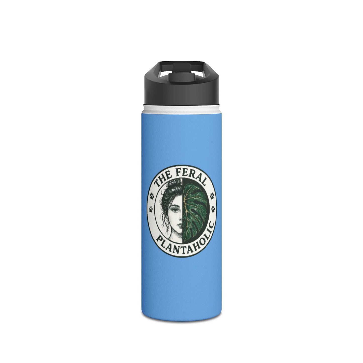 Eco-Friendly Plantaholic Water Bottle, Sustainable Hydration, Gift for Garden Lovers, Adventure Travel, Stylish Drinkware