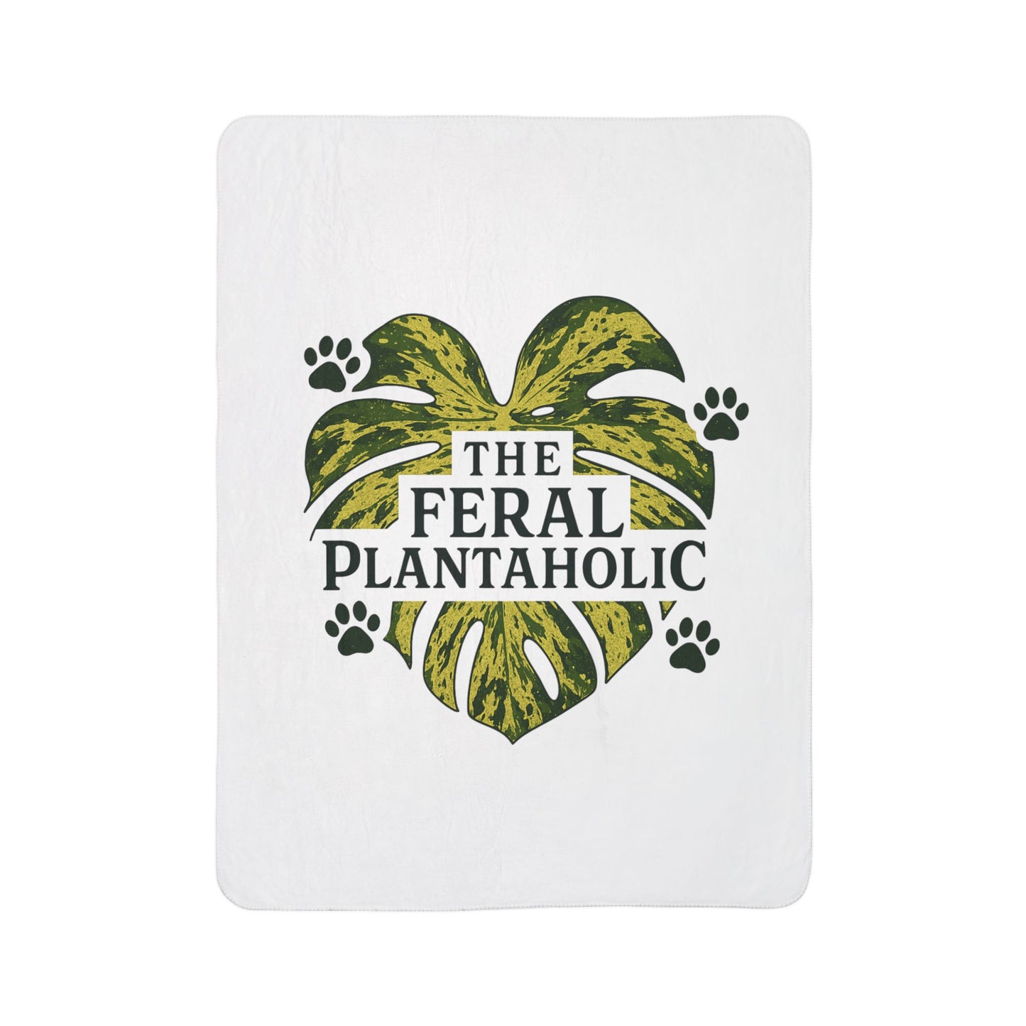 Fleece Sherpa Blanket with 'The Feral Plantaholic' Design, Cozy Gift for Plant Lovers, Ideal for Home Decor, Perfect for Any Occasion, [...]