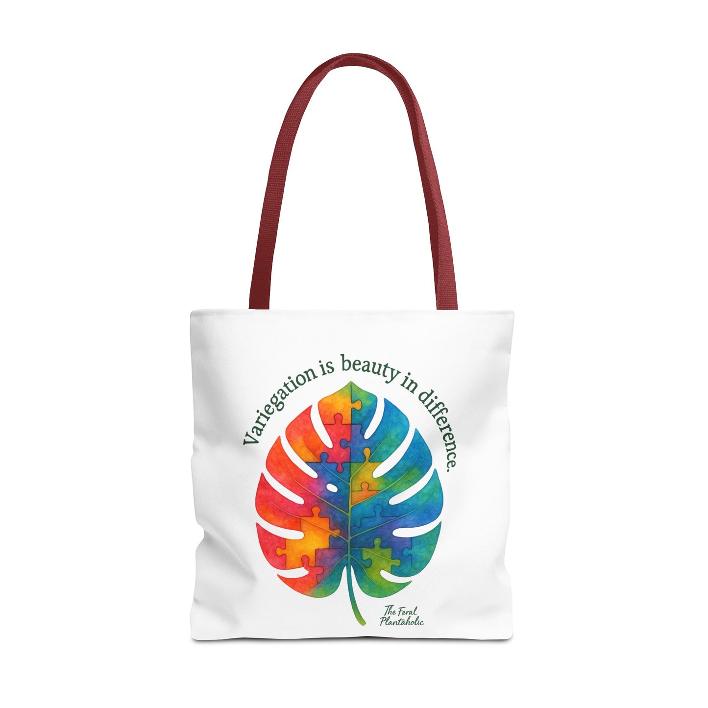 Colorful Monstera Leaf Tote Bag, Eco-Friendly Shopping Bag, Puzzle Aesthetic Purse, Nature Lover Gift, Art Tote for Every Occasion