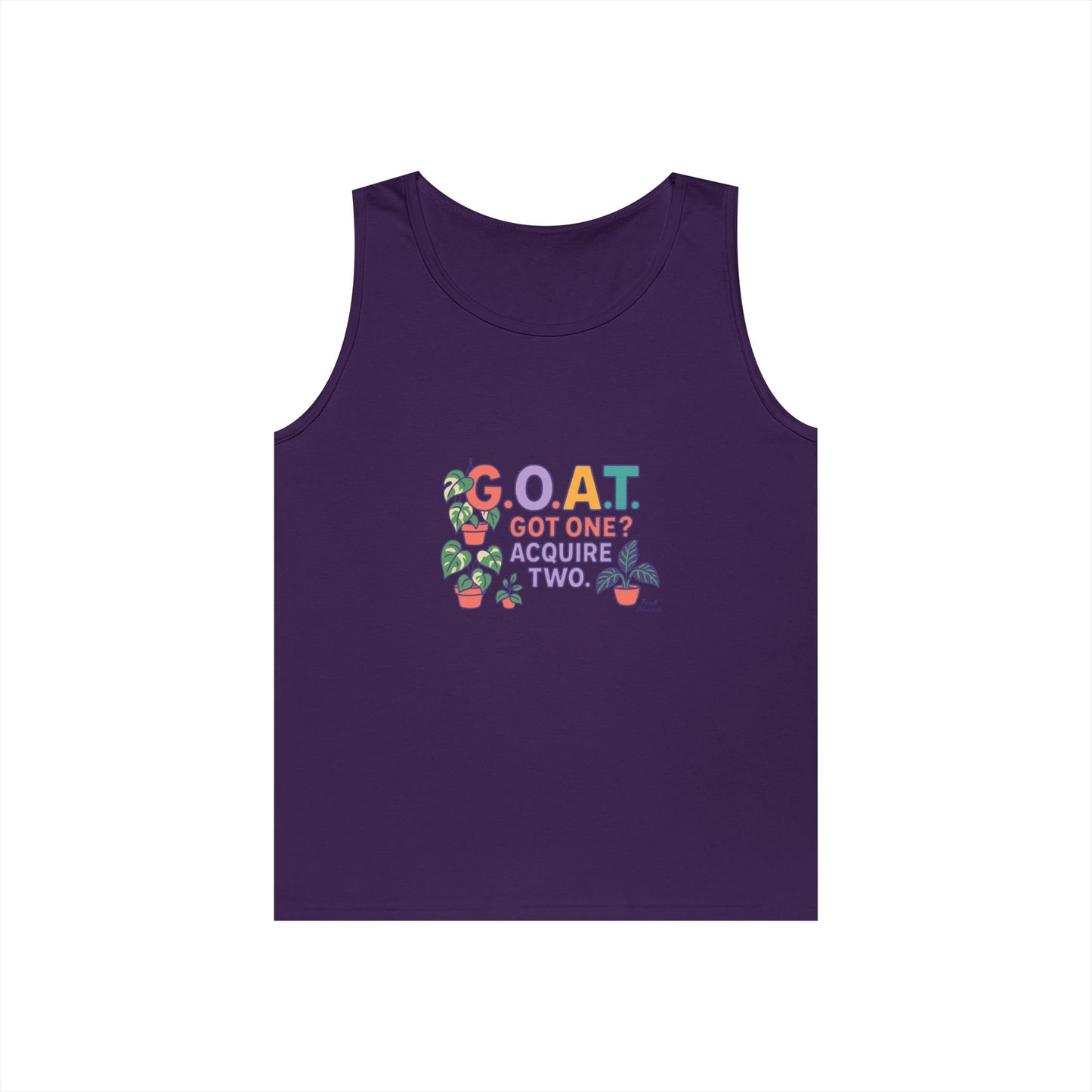 GOAT Tank Top - Unisex Heavy Cotton, Fun Graphic, Perfect for Summer, Casual Wear, Gift for Plant Lovers, St. Patrick's Day, Housewarming
