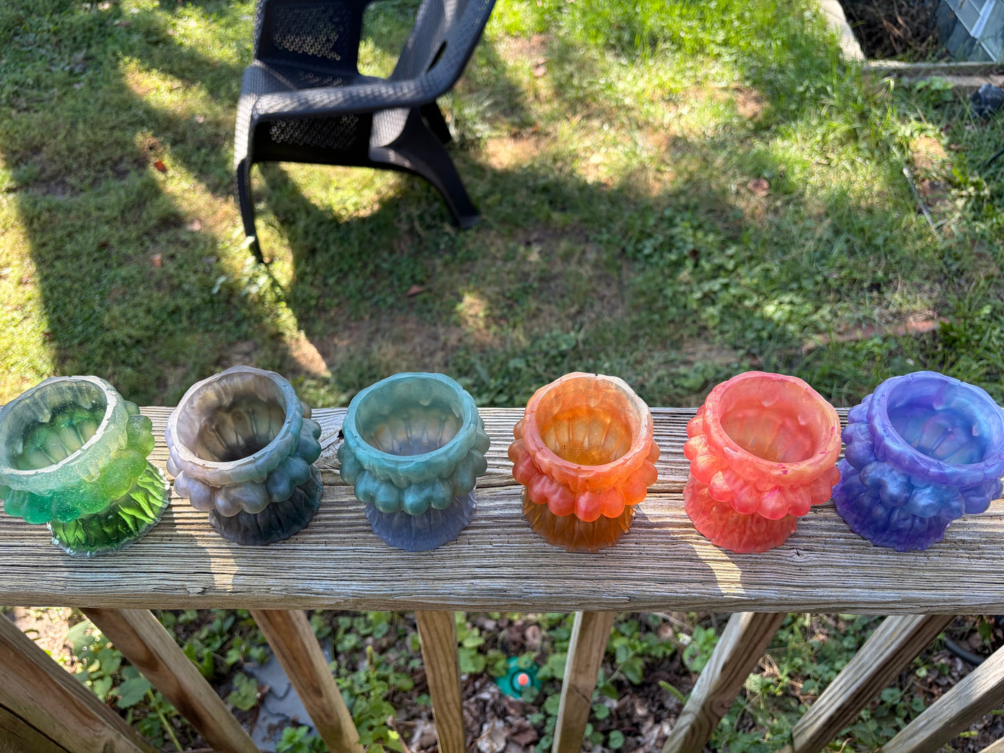 Green MultiColored Lady Butt Planter