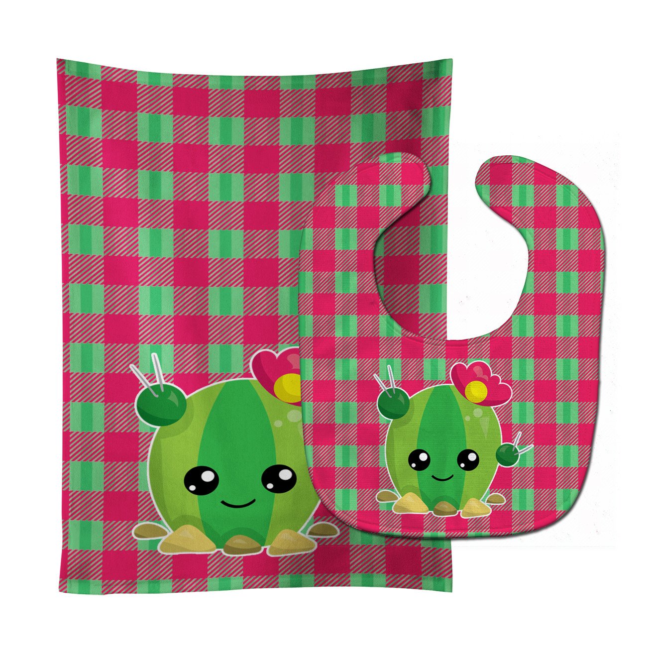 Cactus Peace Out Baby Bib & Burp Cloth BB6849STBU