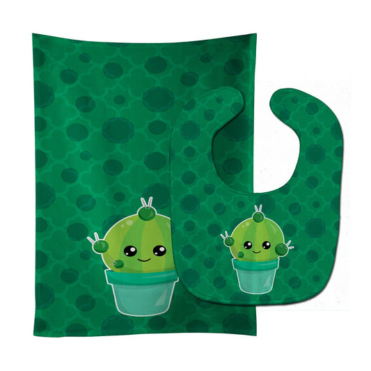 Cactus Polkadots Baby Bib & Burp Cloth BB6850STBU