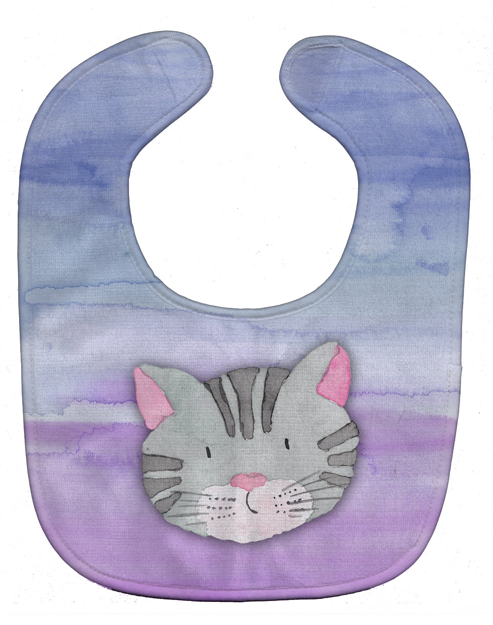 Cat Face Watercolor Baby Bib BB7355BIB