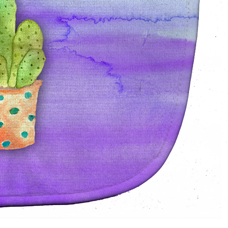 Cactus Blue and Purple Watercolor Baby Bib BB7363BIB