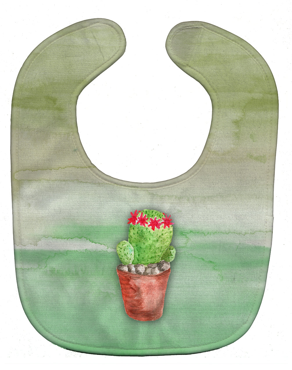 Cactus Green Watercolor Baby Bib BB7364BIB