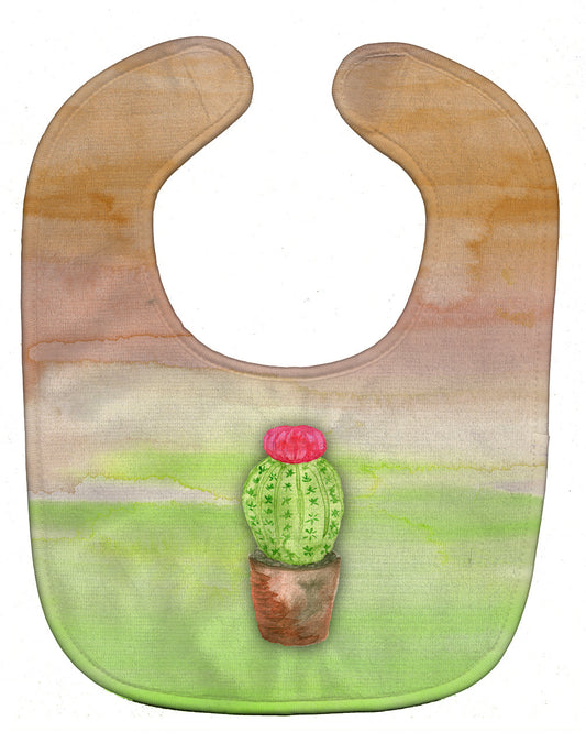 Cactus Green and Brown Watercolor Baby Bib BB7365BIB