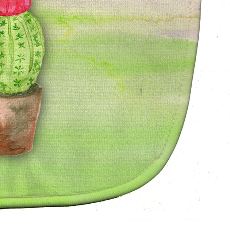 Cactus Green and Brown Watercolor Baby Bib BB7365BIB