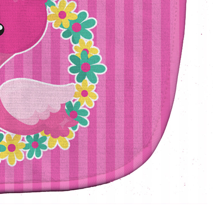 Flamingo Flower Wreath Baby Bib BB8768BIB