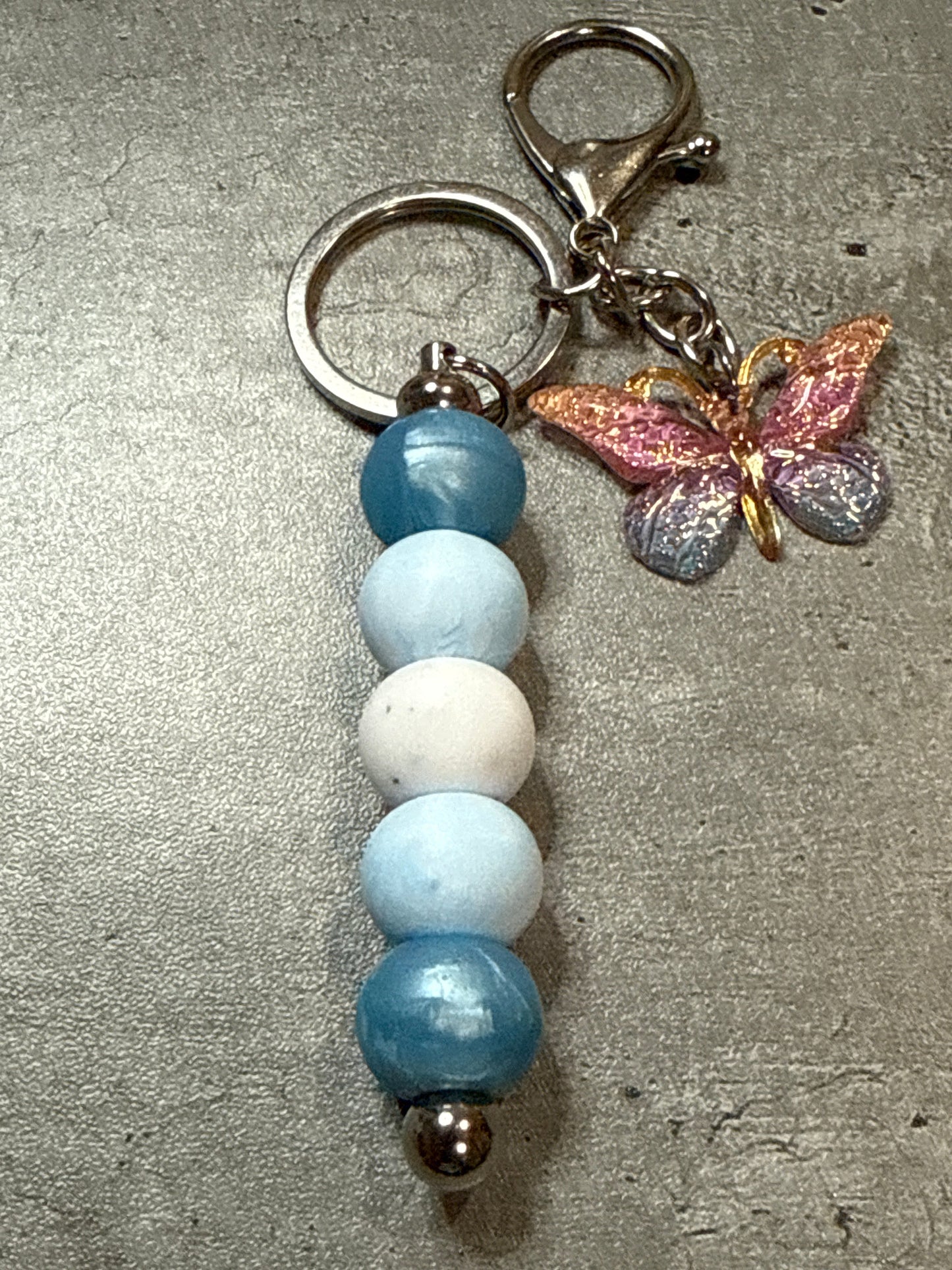 Butterfly Beaded Bag Charm and Keychain