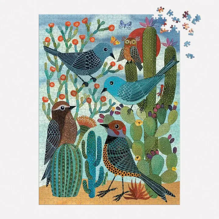 Desert Avian Friends 1000 Piece Jigsaw Puzzle Galison New