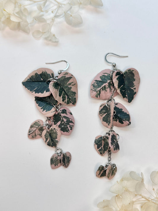 Variegated Strings of Hearts Earrings