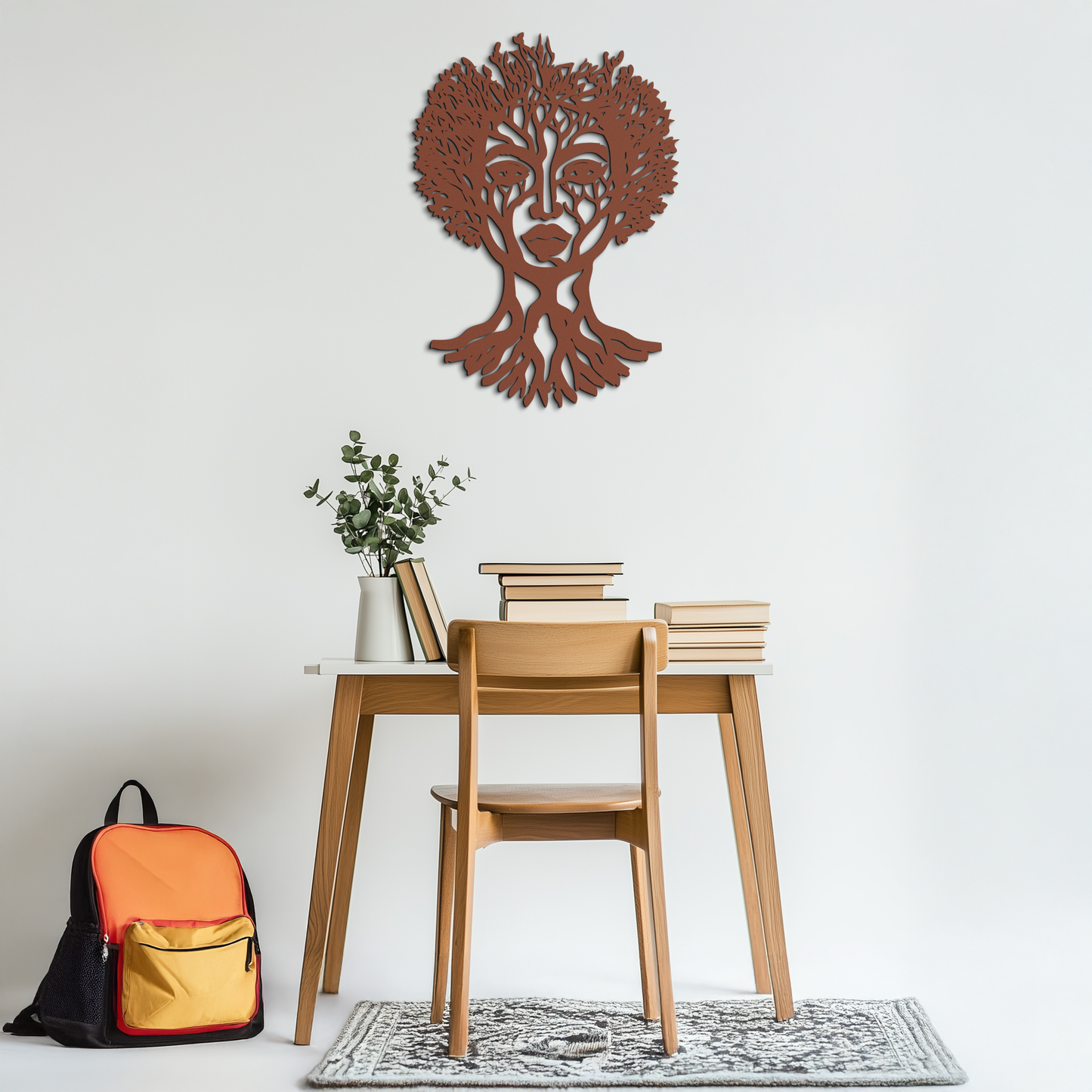 Monstera Leaf Trio Metal Wall Art – Modern Botanical Black Wall Decor- KAF554
