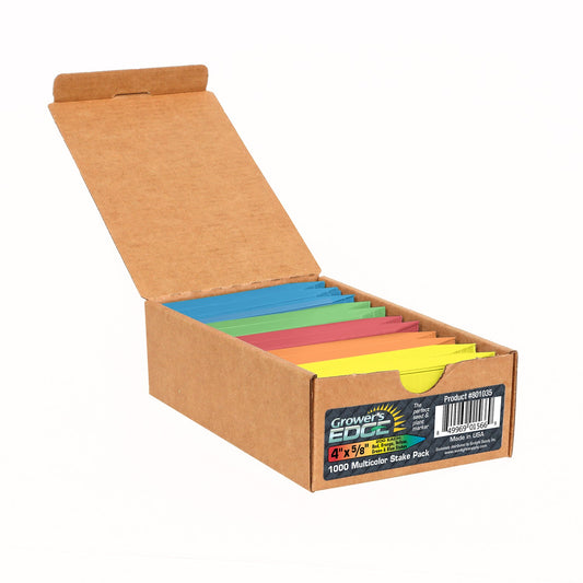 Grower's Edge Plant Stake Labels MultiColor Pack (100 Labels)