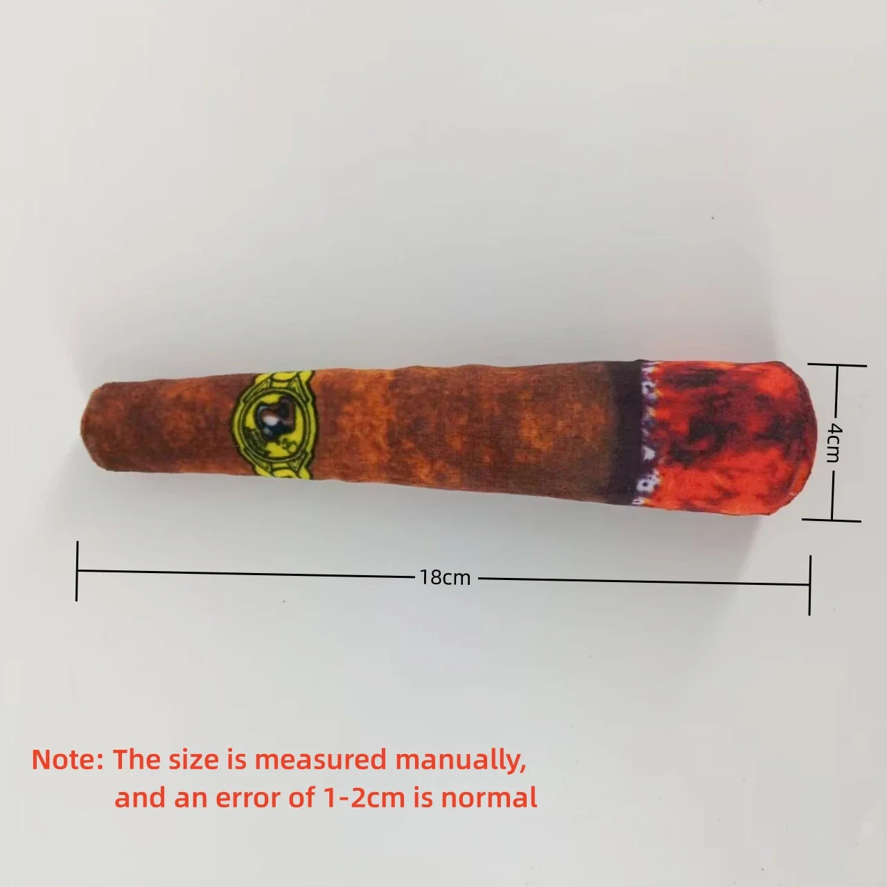 Interactive Plush Dog Cigar – Squeaky Chew Toy for Small Dogs